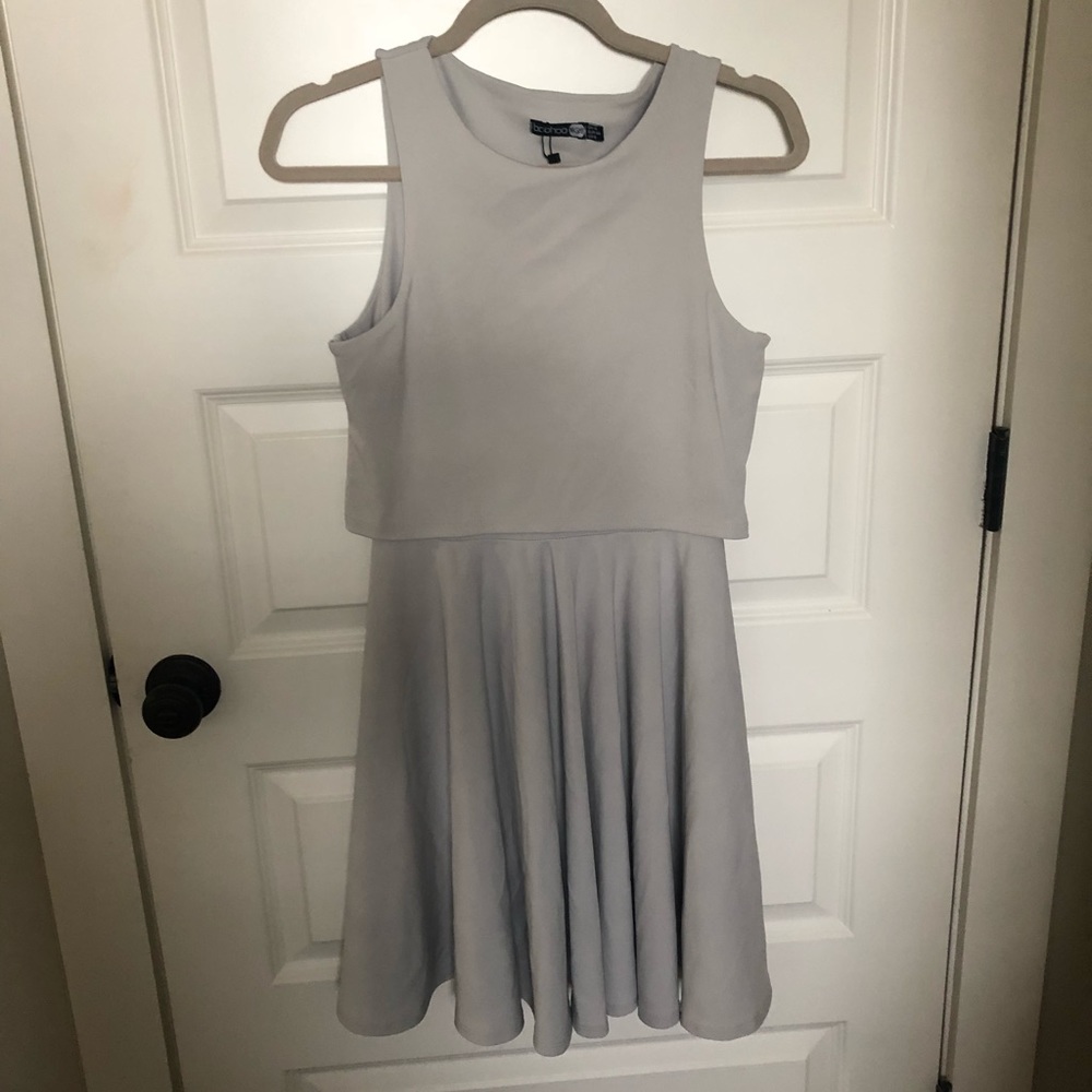Toni Boohoo silver/gray dress